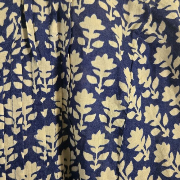 J.Crew Cotton Voile Button Front Beach Dress Blue Strap Floral 2023 Size M - Picture 6 of 9